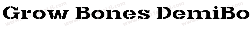 Grow Bones DemiBold字体转换